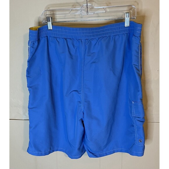 Vintage Polo Ralph Lauren Swim Trunks Mens XL Blue Mesh Lined Yellow Pony Used - Picture 6 of 6